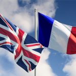 Drapeau Grande Bretagne et France