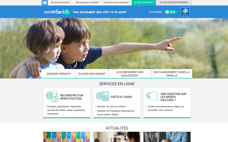 Accueil du site monenfant.fr