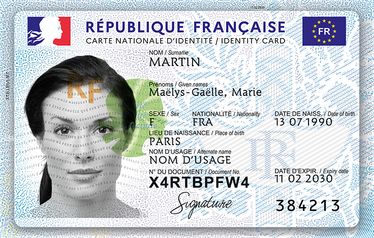Nouvelle acrte nationale d'identité