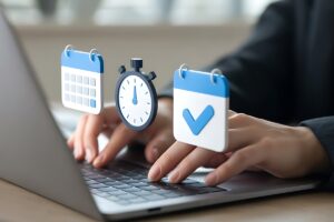 Interface numérique de prise de rendez-vous rapide avec un conseiller CAF