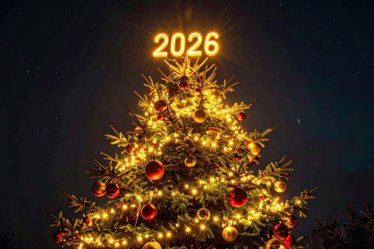 Sapin décoré pour la prime de Noël 2026
